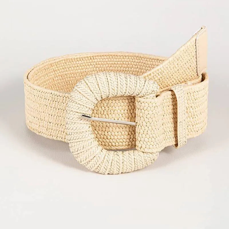Bohemian Style Hand-woven Black and White Round Buckle