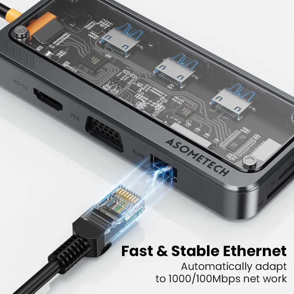 4K 5GB USB C Hub Dock Station Type