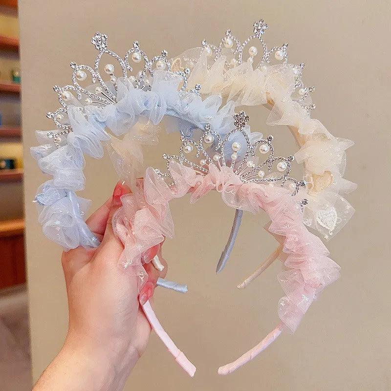 Kids Rhinestone Tiara Princess Headband for Girls Birthday