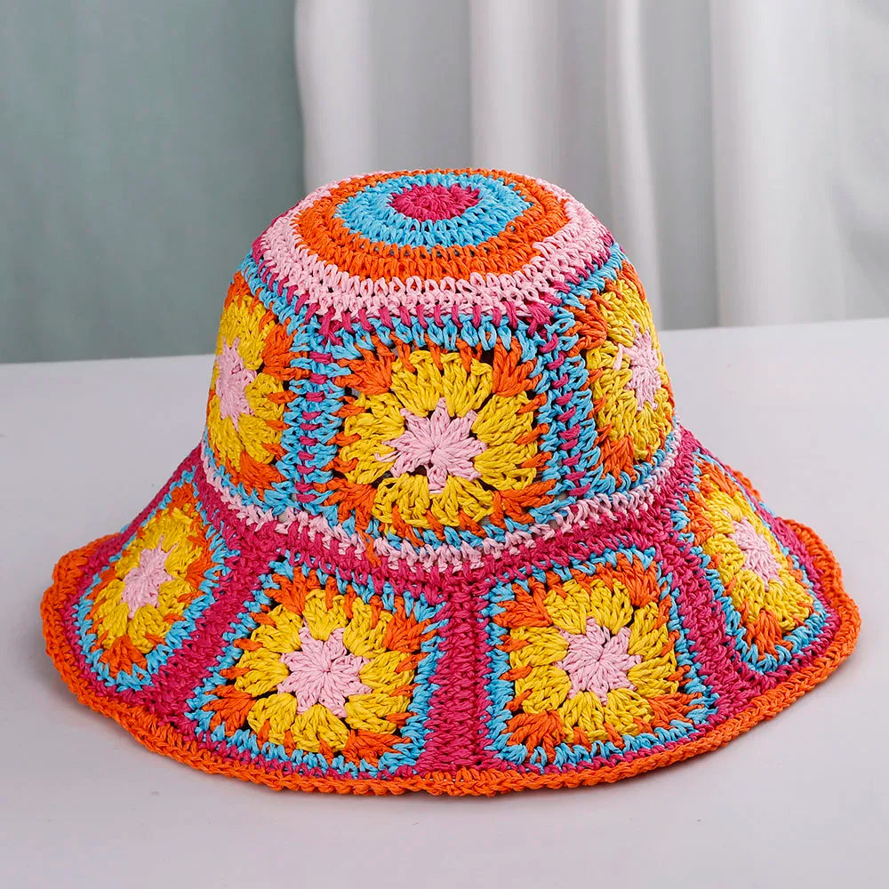 NEW 2022 Womens Straw Hats crochet hat bucket