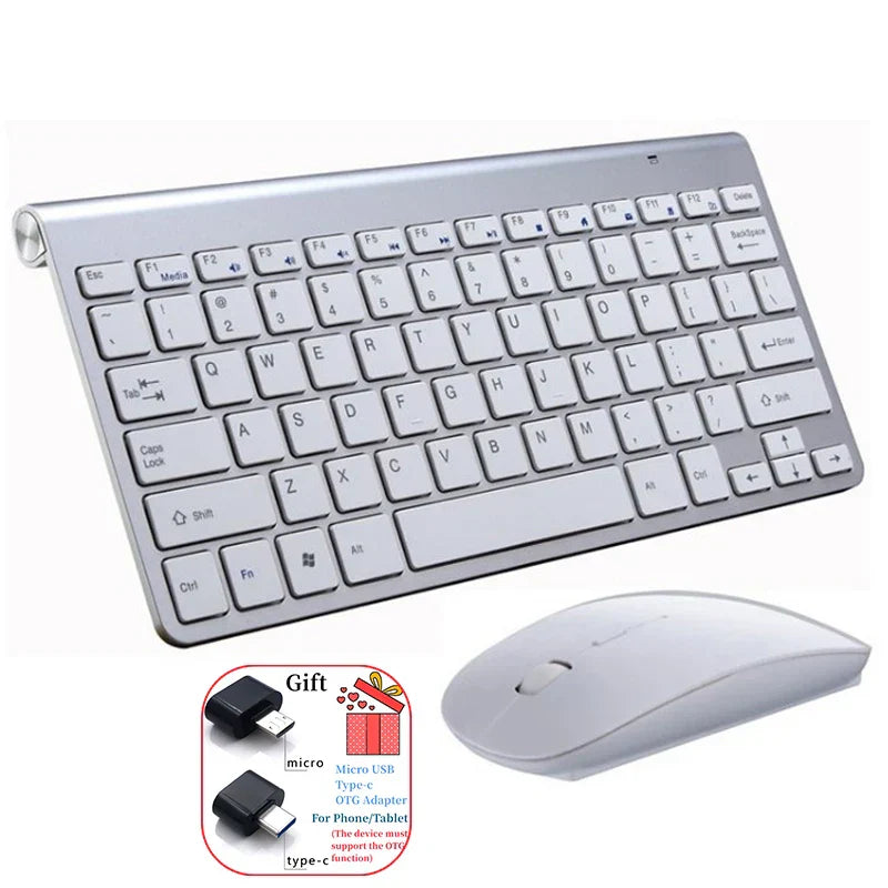 Spanish Hebrew Korean Thai Wireless Keyboard Mouse Combo