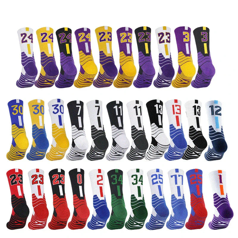 5 Pairs Men's Athletic Crew Socks Performance