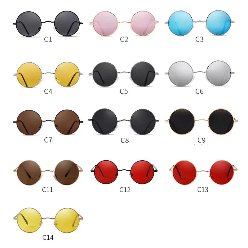 Round Sunglasses Men Polarized UV400 High Quality Brand