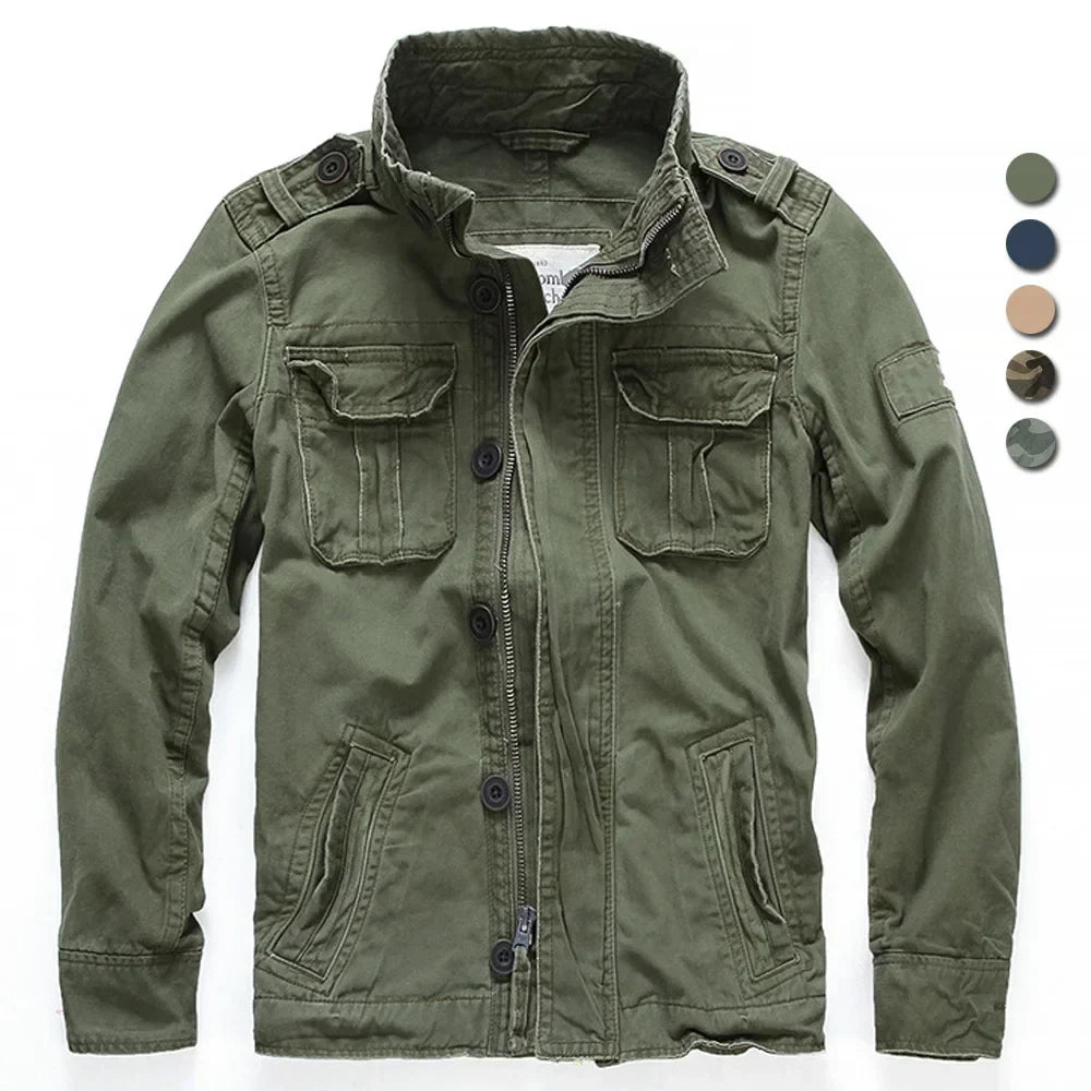 Men Jacket Men M65 Denim Retro Cargo Jacketes