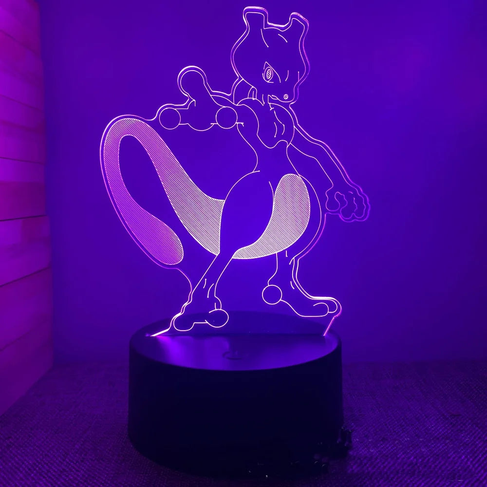 Pokemon Pikachu Charizard Anime Figures 3D Led Night