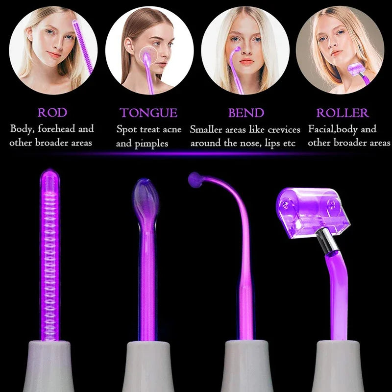 Four-tube electrode skin care rod portable high-frequency facial