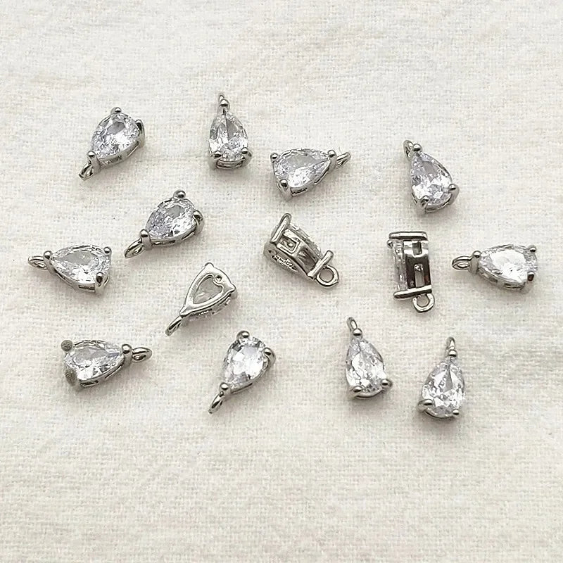 New Arrival! 8x5mm 100pcs Crystal Micro inlay Drop