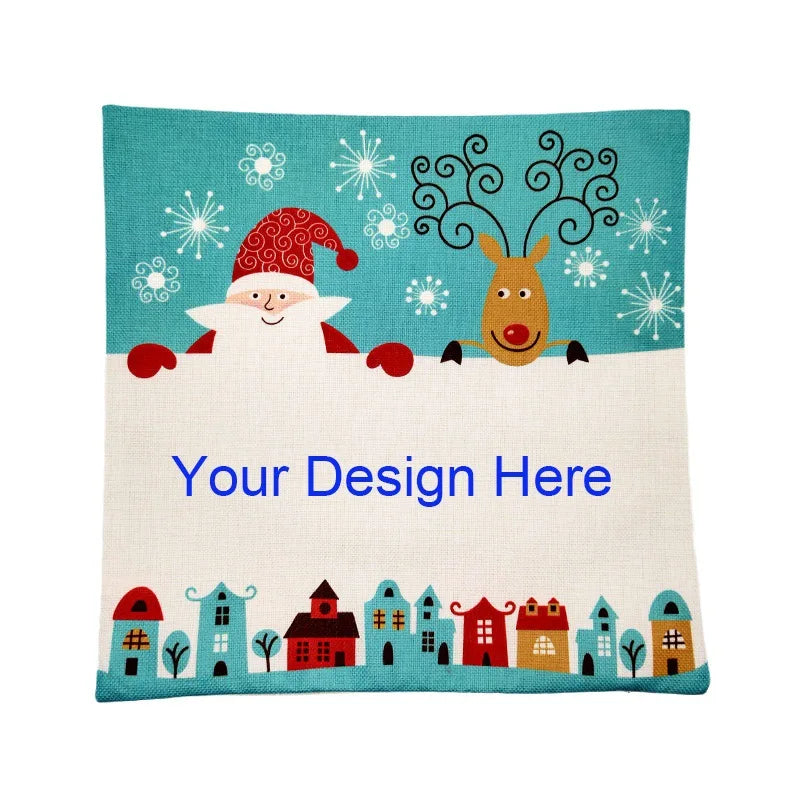 5pcs Sublimation DIY White Blank Linen Square Merry