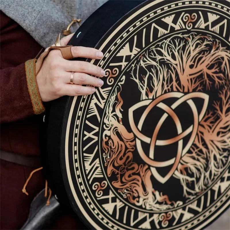 25CM Shaman Celtic Drum Vintage Pirate Musical Instrument