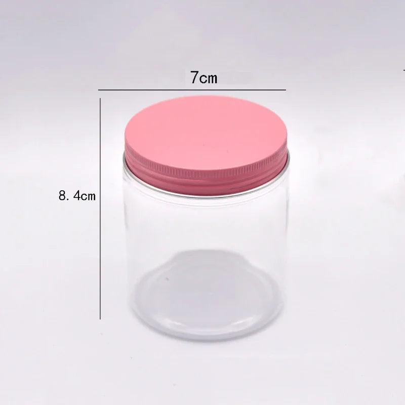12Pcs Plastic Jar With Lids Clear Cosmetic Refillable