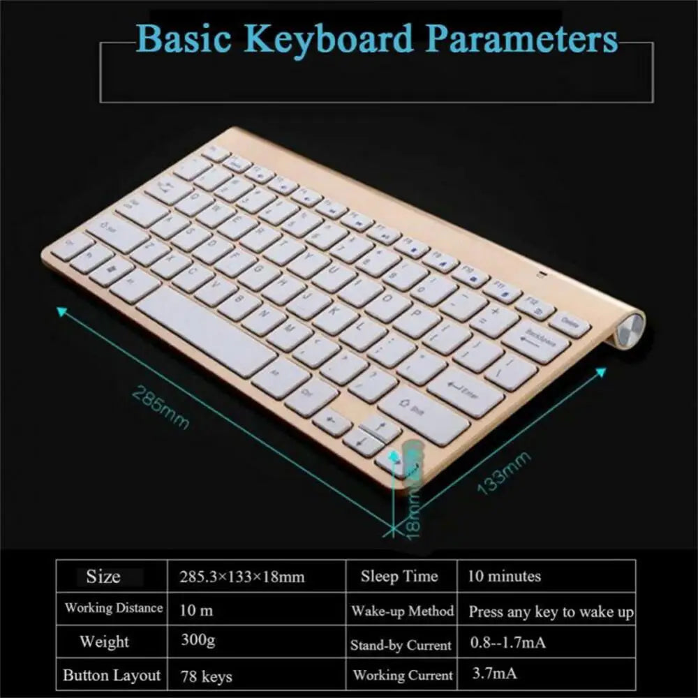 Spanish Hebrew Korean Thai Wireless Keyboard Mouse Combo