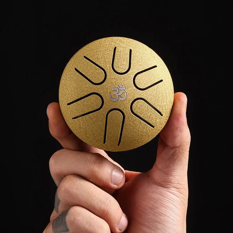HLURU 3 Inches Steel Tongue Drum 6 Notes