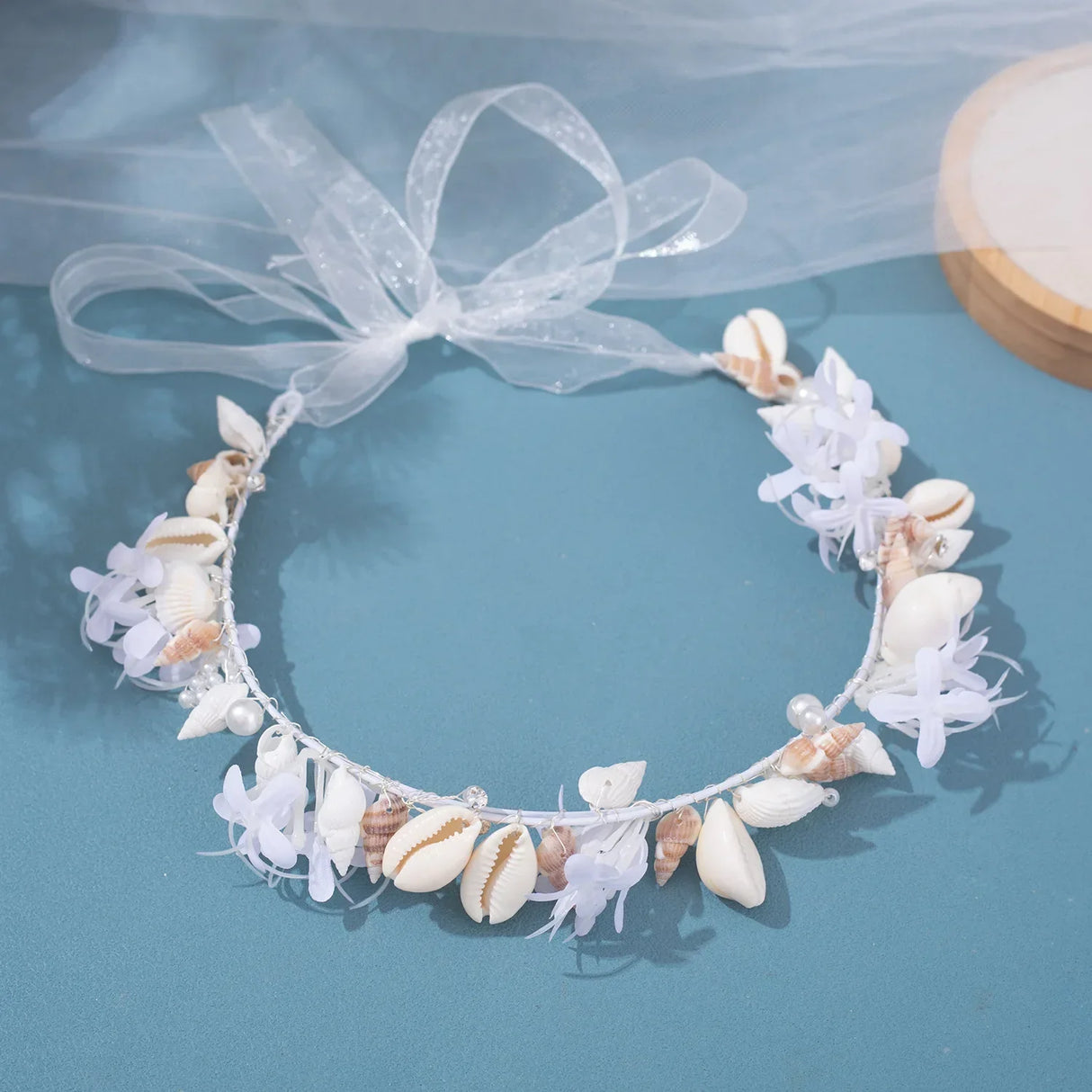 Handmade Garland Headband Seashell Hairbands Flower Designs Beach