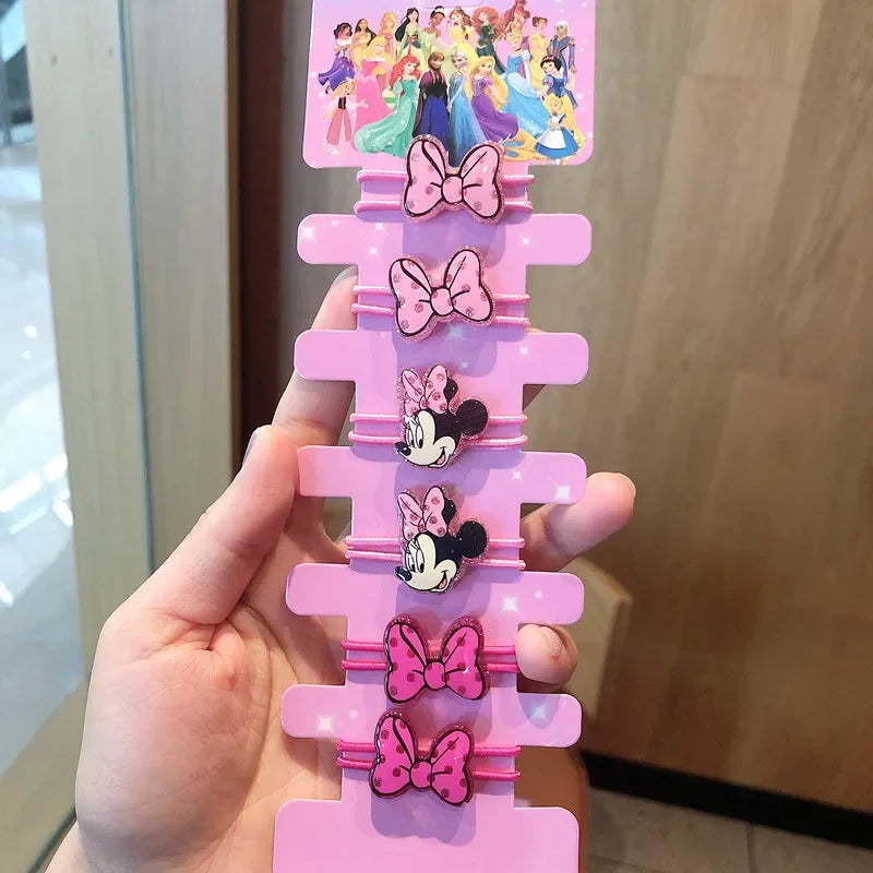 6PCS/Lot Hair Accessories Princess Elsa Anna Elastic Hair
