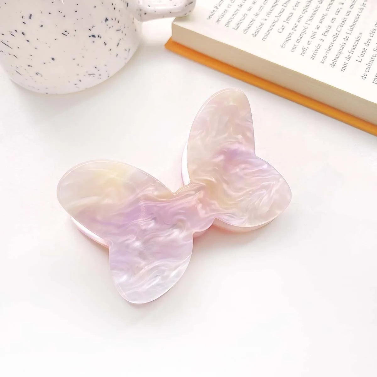 Muweordy Cartoon Bowknot Acrylic Hair Claw for Women