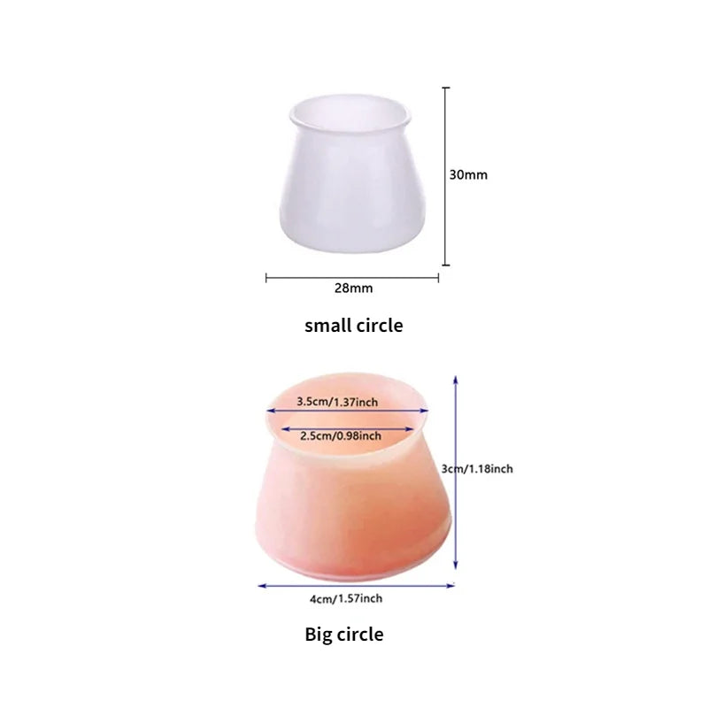 Upgrade Felt Silicone Chair Foot Cover Non-slip Silicone