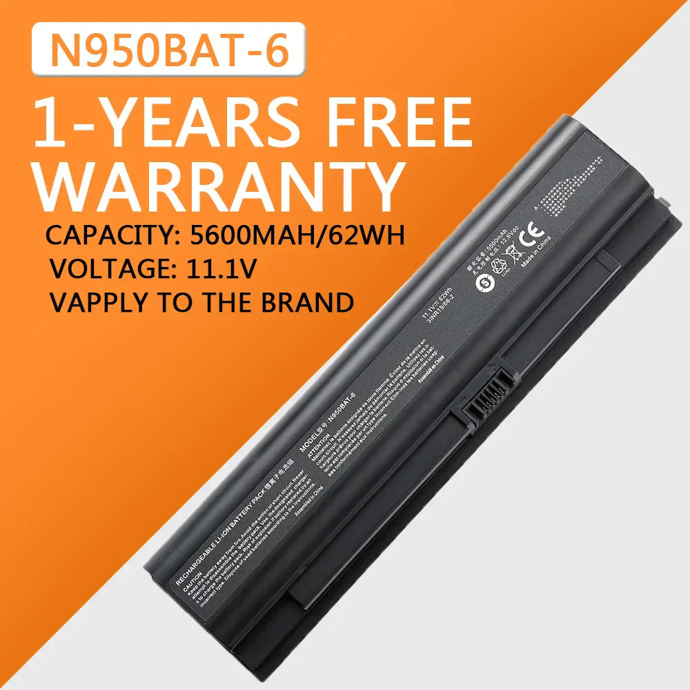 N950BAT-6 Laptop Battery For Hasee ZX7-CP5G ZX7-CT5DA ZX8-CT5DA