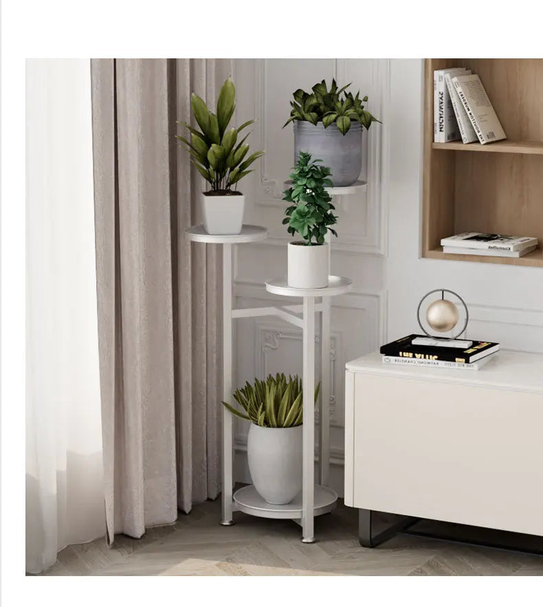 Multi-Storey Iron Shelves For Plant Floor-To-Ceiling Balcony Pot