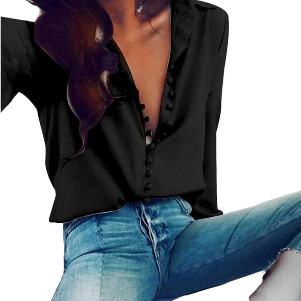 L5XL Plus Size Blouse Tops Women 2023 Autumn