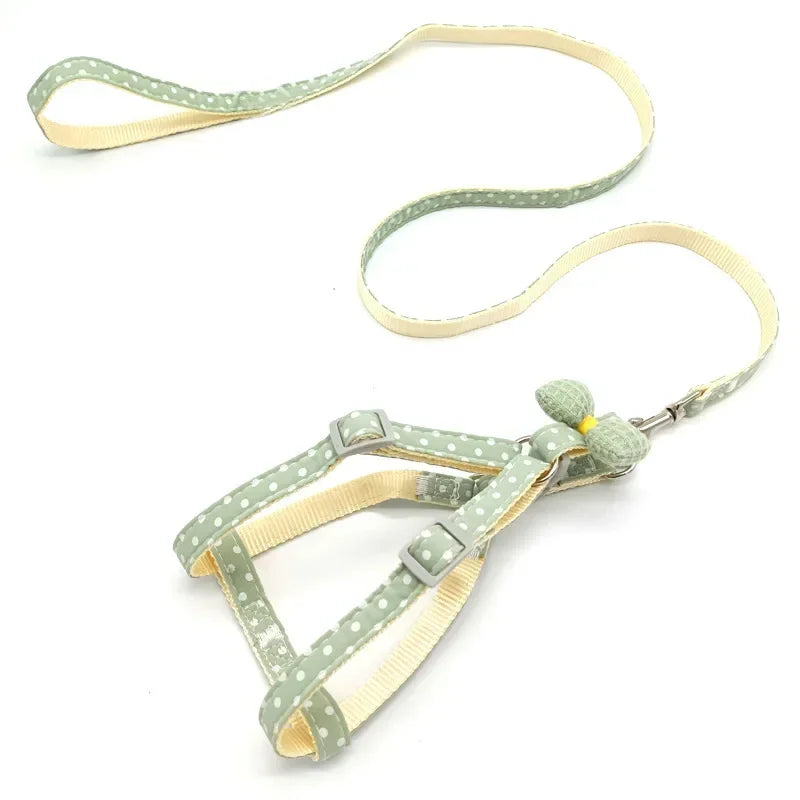 Dog Harness with 1.2m Traction Leash Adjustable Collars