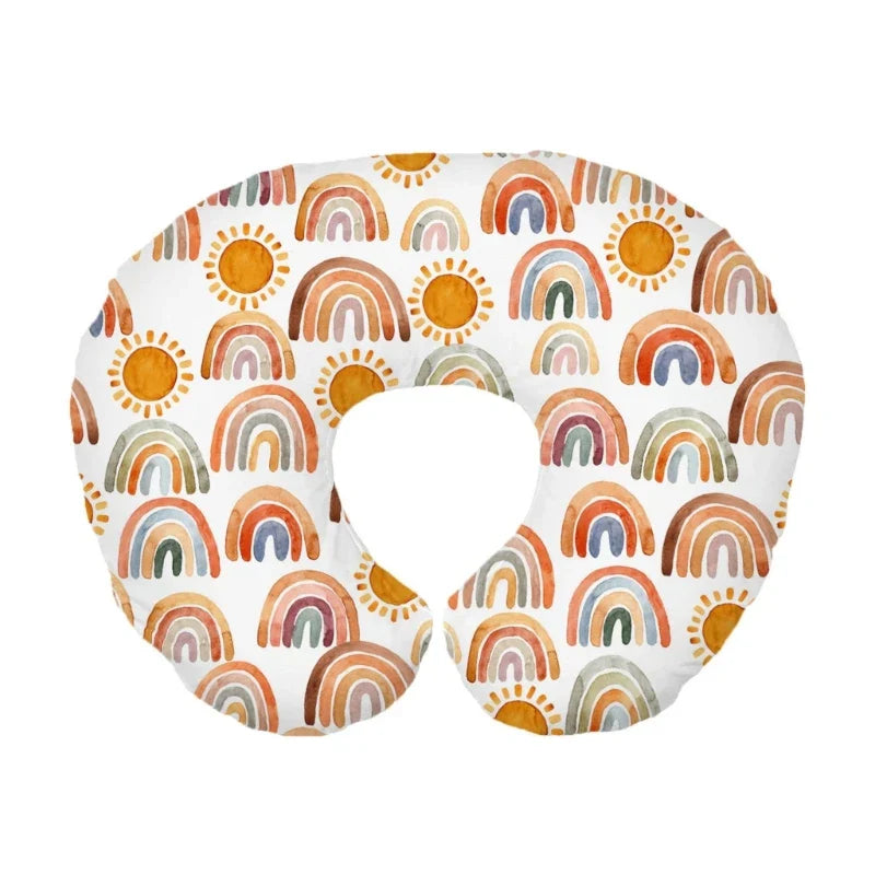 Soft Breathable Ushaped Nursing Pillow Cover Cartoon Print