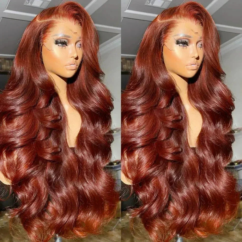 30 32 Inch Brazilian Reddish Brown 13x4 13x6