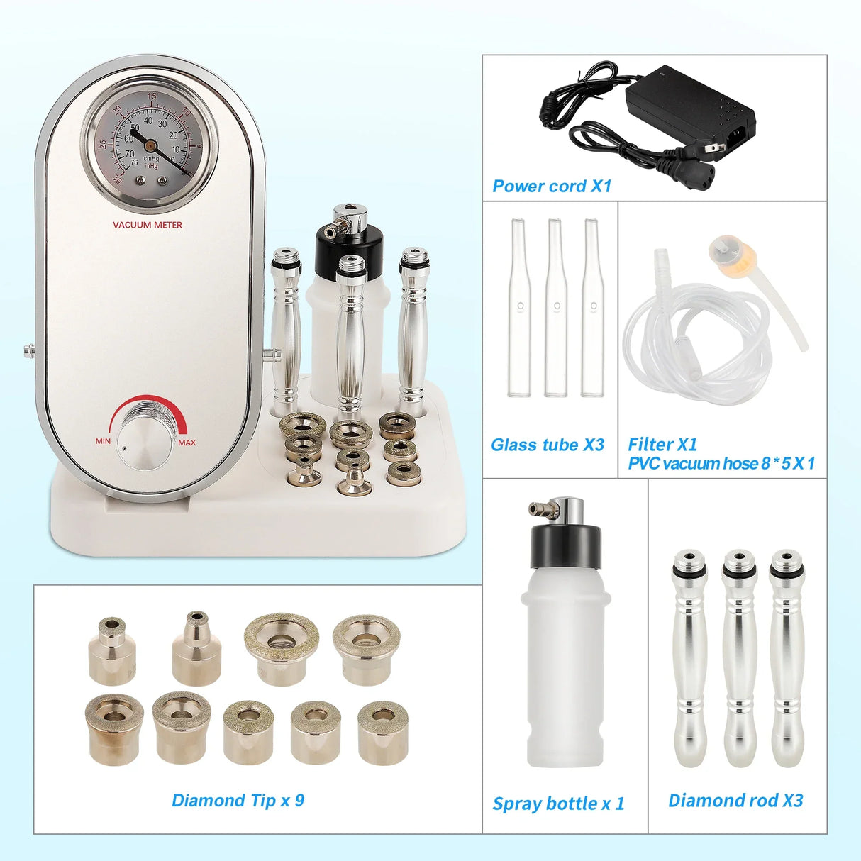 3In1 Diamond Microdermabrasion Machine Remove Wrinkle Blackhead Water