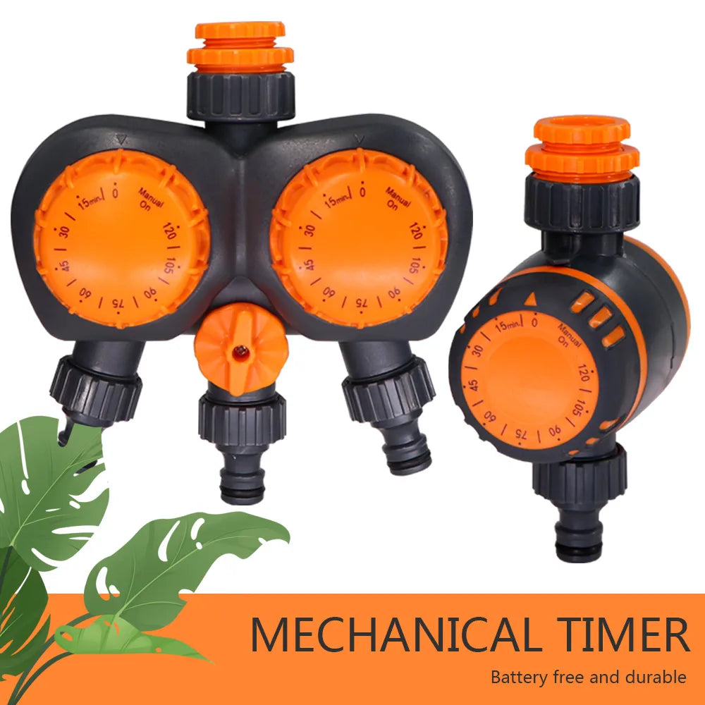 Garden Mechanical Timer 1-3 Outlet Tap Hose Sprinklers