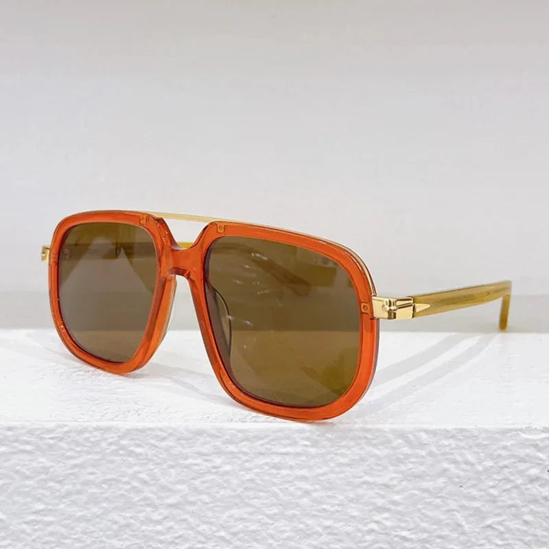 Square Double Bridge Sunglasses 7101 Men and Women