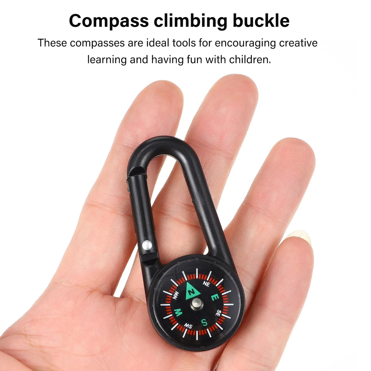 Portable Self Locking Clip-on Camping Compass Carabiners Compass