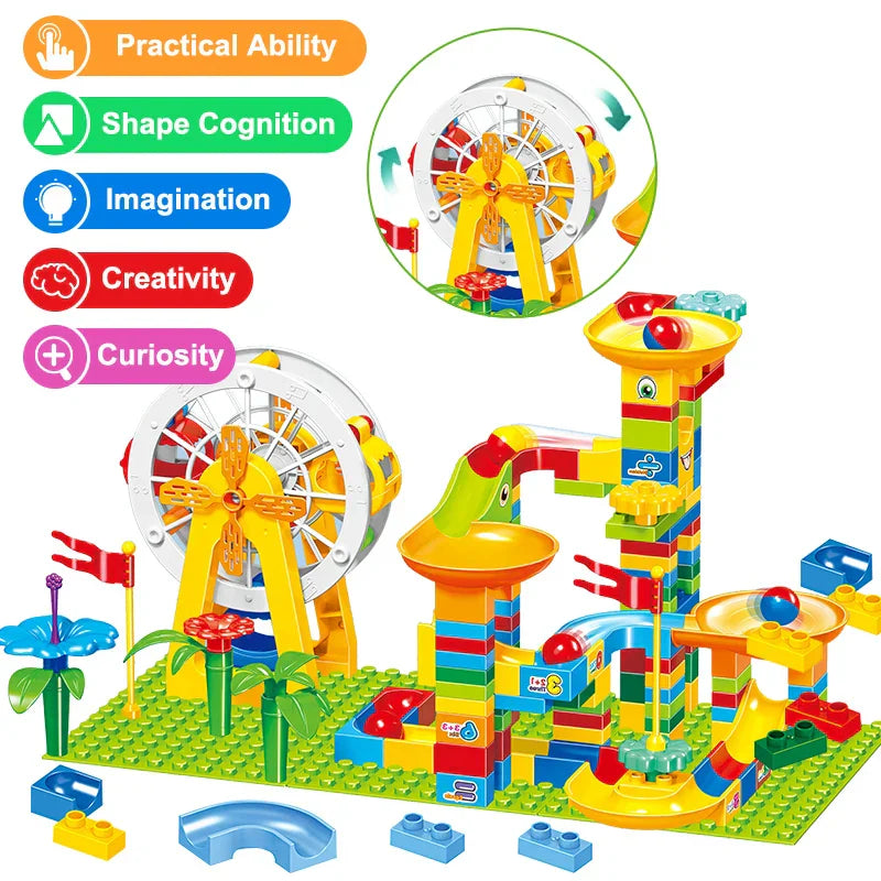 Big Size Blocks Marble Race Run Particle Scenes