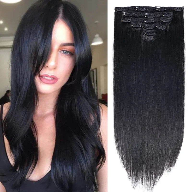 BHF Clip in Hair Extensions Human Hair Straight