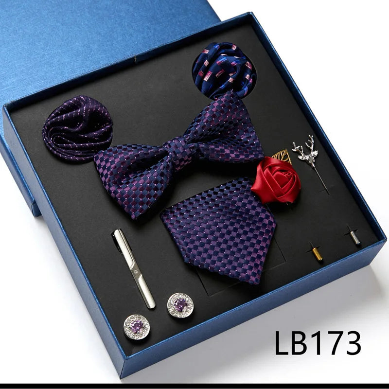 Luxury Quality Tie Set With Necktie Bowtie Pocket
