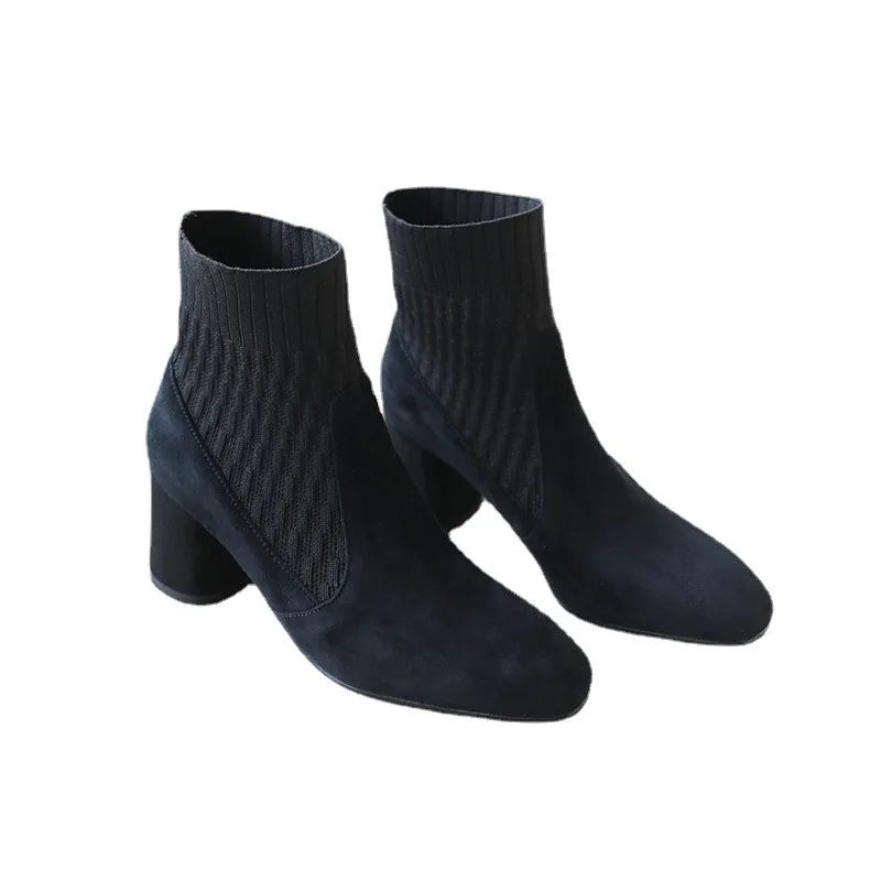 Pointed Ankle Boots Winter Women New Casual Chelsea