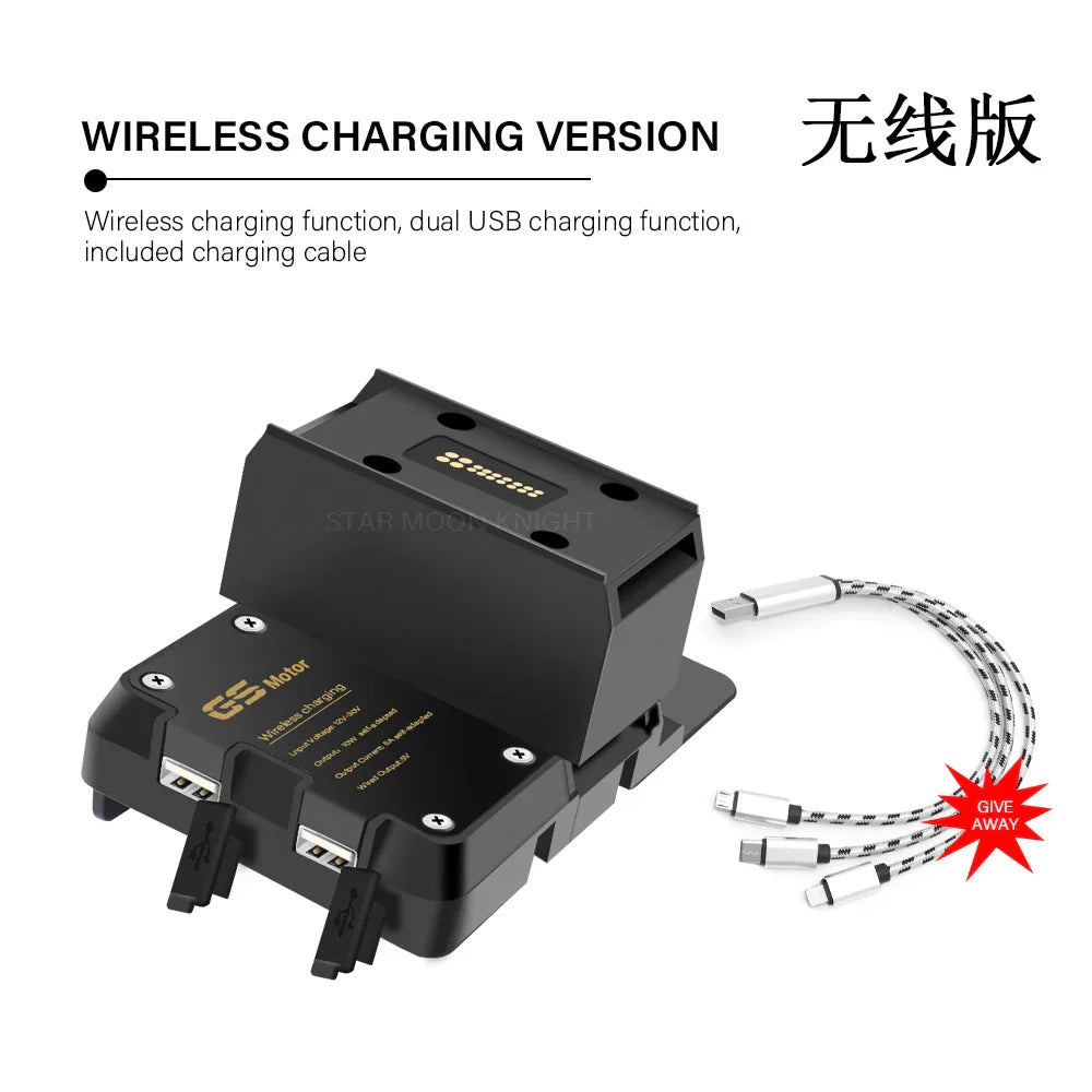 Motorcycle USB Mobile Phone GPS Navigation Bracket Wireless