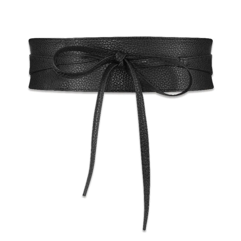 Women Belt for Dress Leather Bowknot Wide Belts