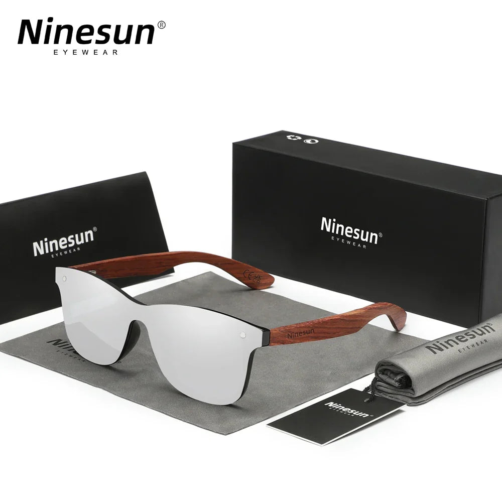 Ninesun Fashion Natural Wooden Sunglasses Men Polarized Sunglasses