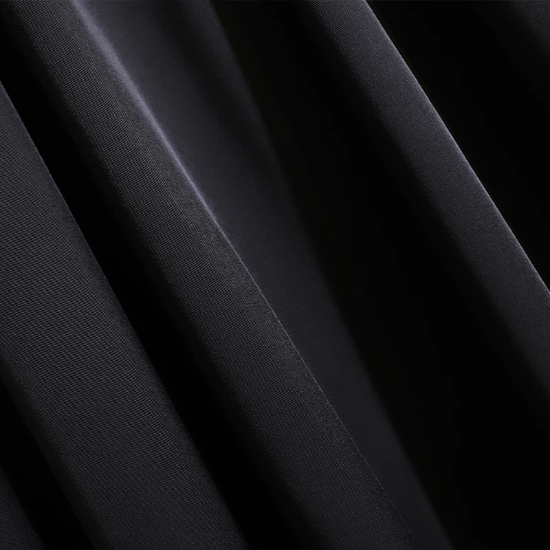 Plus size Womens Spring Casual Skirt Black drapery