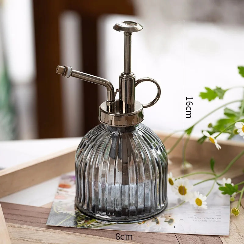 Glass Embossed Air Pressure Gardening Small Watering Can
