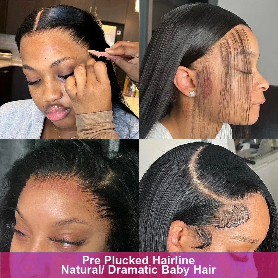 30 40 Inch Straight Lace Front Wigs Glueless