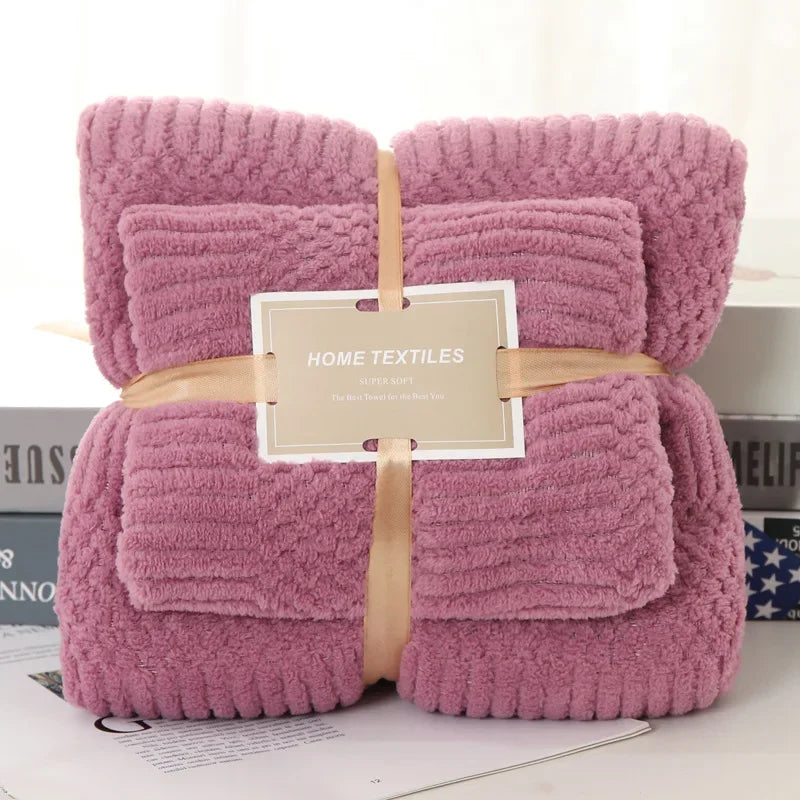 Soft and Absorbent Bath Towel Set Elegant Handkerchief