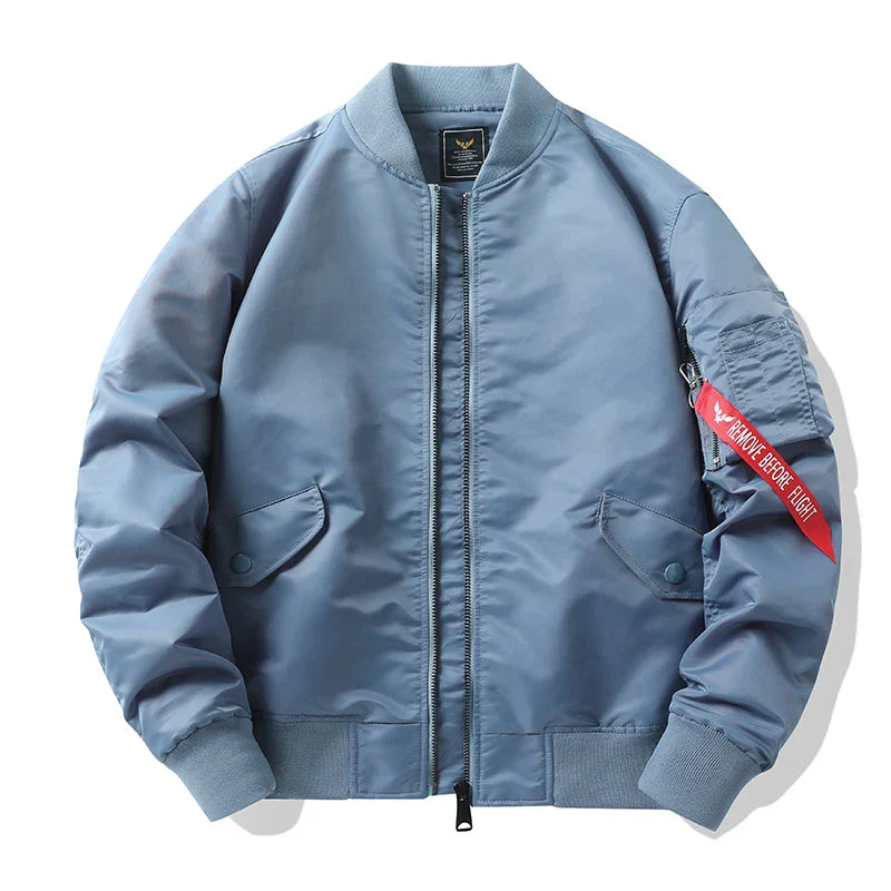 Mens Bomber Jacket Aviator Jackets Pilot Male Outwear