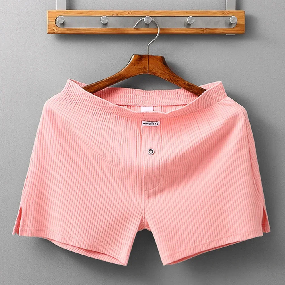 Sexy Men Cotton Boxer Briefs Convex Pouch Underwear