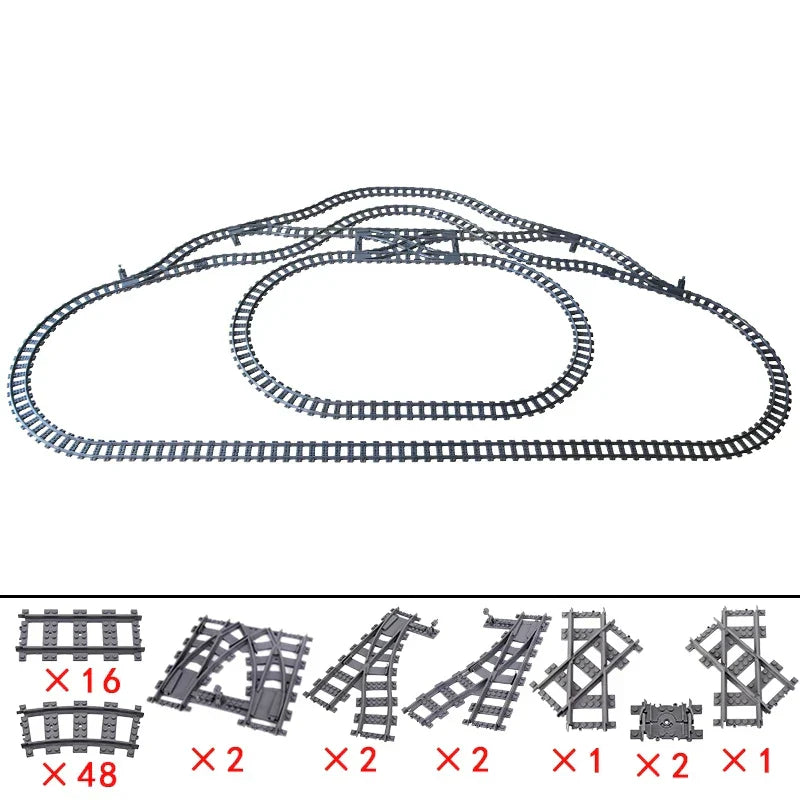 NEW City Trains Flexible Tracks Soft Straight Curved