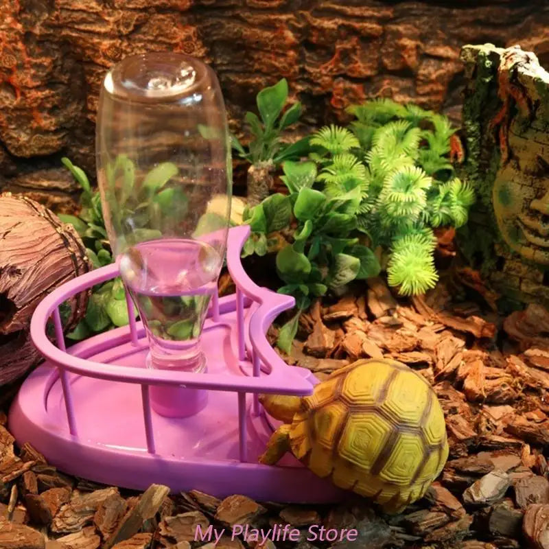Reptile Water Drinker Feeder Water Dispenser Bottle Aquarium