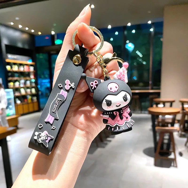 Wholesale Kawaii Sanrio Kuromi Keychain Pvc Doll Key