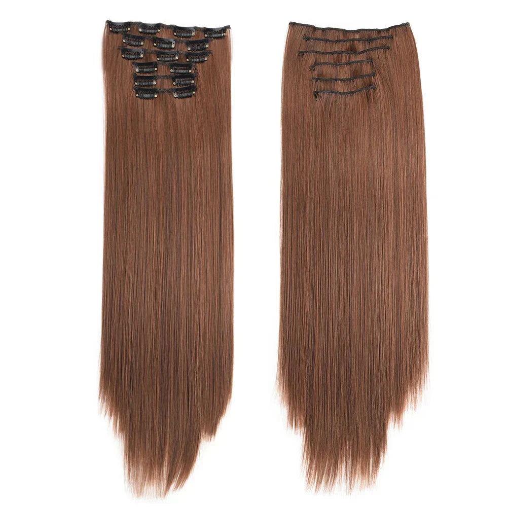 Synthetic Clip in Hair Extensions 6 Pcs/Set 16