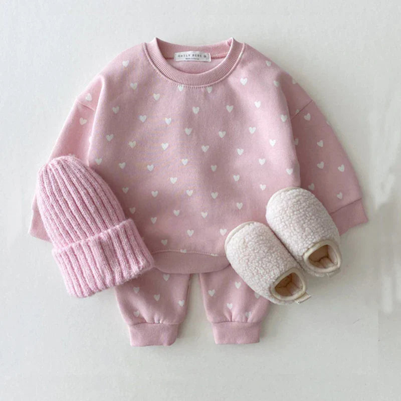 MILANCEL Baby Clothing Set Full Heart Kids Boys