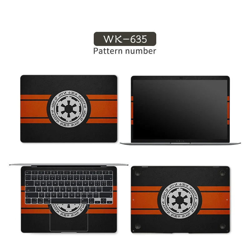 Black Geometry Cover Laptop Skin Stickers Notebook Film