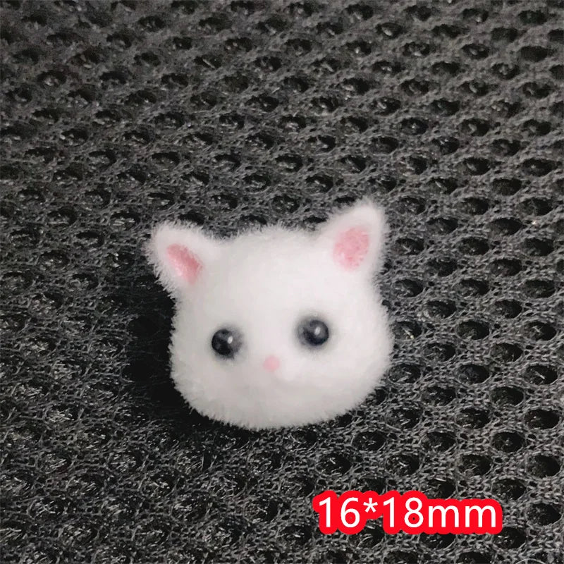 Min order 30pcslot flocking animals cartoon cats shape